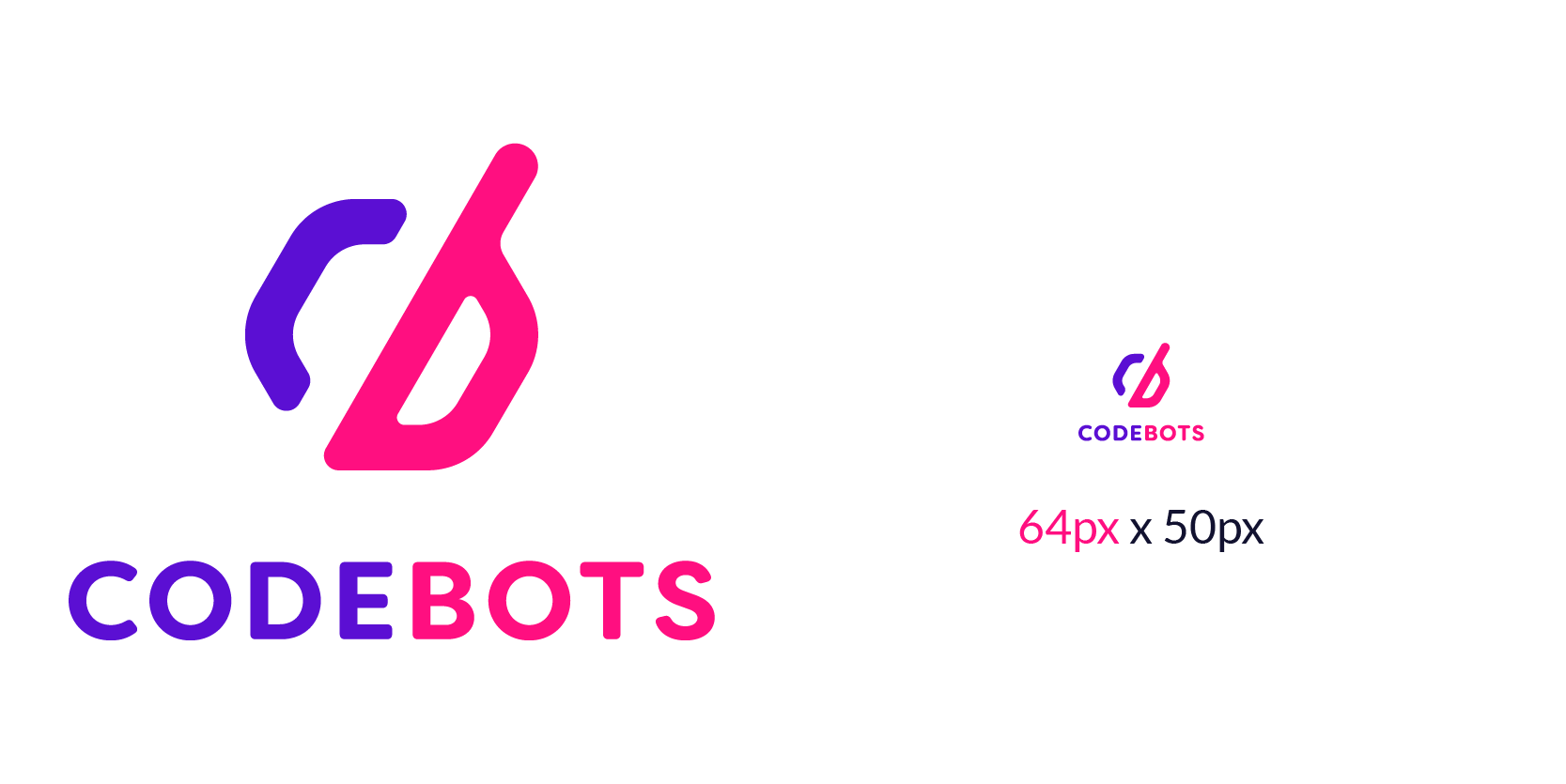 Codebots stacked min size logo